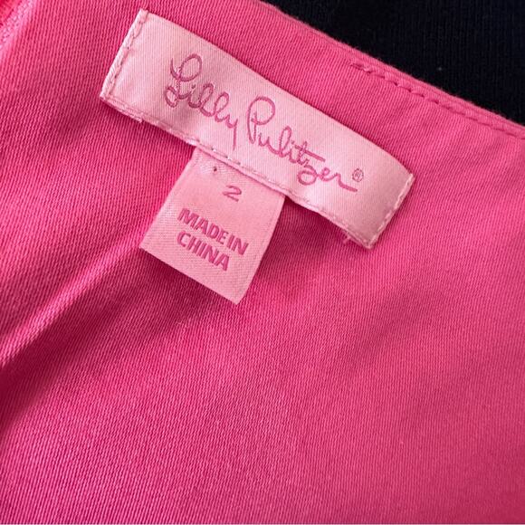 Lilly Pulitzer Pink Embroidered Shift Dress 2 - Picture 7 of 9